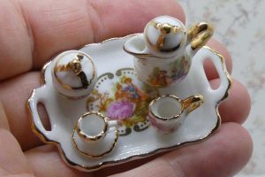 Reutter Porcelæn stel på bakke