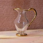 Mini glaskande m. guldhank