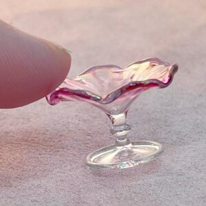 Miniature glasskål på høj fod